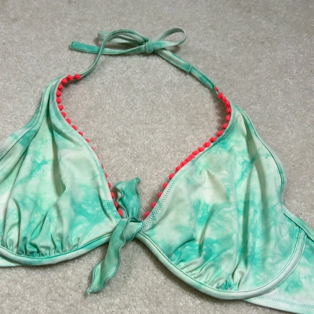 VICTORIA’S SECRET TIE DIE SWIM BIKINI TOP SZ 36 D - Picture 1 of 9